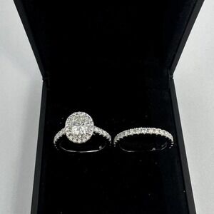 Moissanite Engagement Ring Oval Cut GRA Certified Wedding Anniversary 18K 925